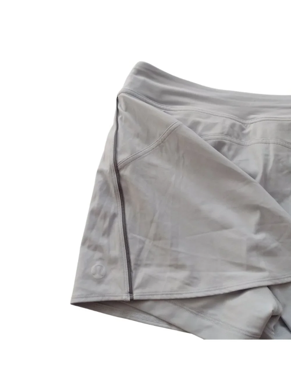 Lululemon High Rise Mini Skirt M Sky Blue Tennis Athletic Skort w Shorts